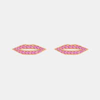 Pink Sapphire French Kiss Earring
