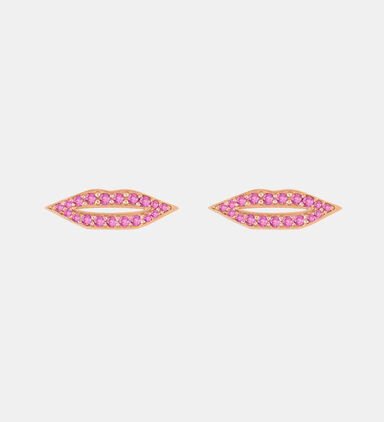 Pink Sapphire French Kiss Earring