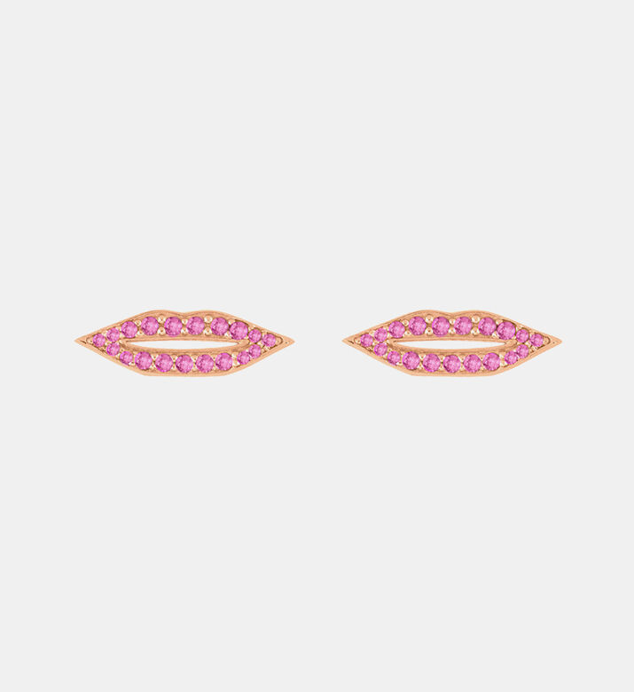 Pink Sapphire French Kiss Earring