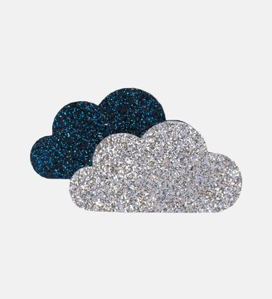 Glittery Cloud Shaped Hair Clip