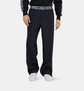 Logo-waistband Straight-leg Pants