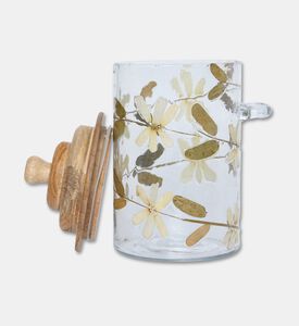 Home Deco and More Leaf-print Top Lid Jar, Brown, S, Packshot View