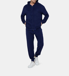 سويت شيرت قطن بغطاء رأس بسحاب