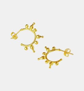 Ottoman Hands Earng Jale Gold Hoop, Packshot View Ottoman Hands Earng Jale Gold Hoop, Packshot View
