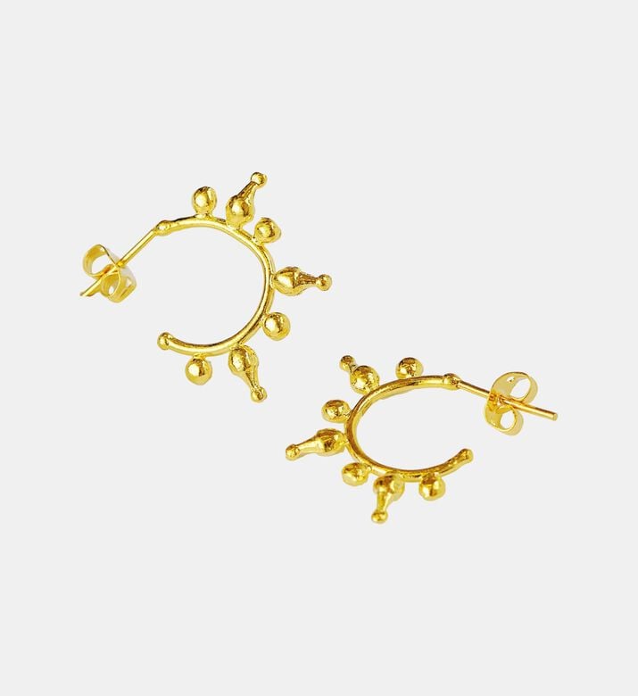 Ottoman Hands Earng Jale Gold Hoop, Packshot View Ottoman Hands Earng Jale Gold Hoop, Packshot View