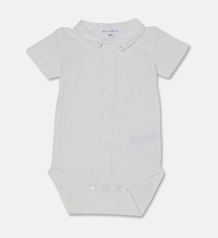 Tartine et Chocolat Lace Collar Infant Bodysuit, Packshot View