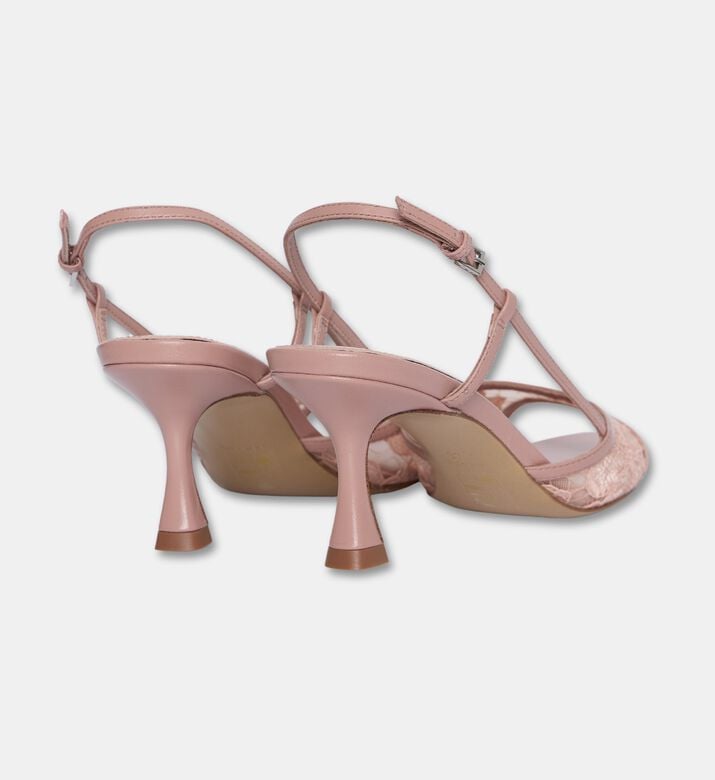 Lola Cruiz Alberta Lace Slingback Sandals, Nude, Eu-41, Packshot View