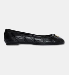 Arezzo Quilted Ballet Flats, Black, Eu-40, Packshot View