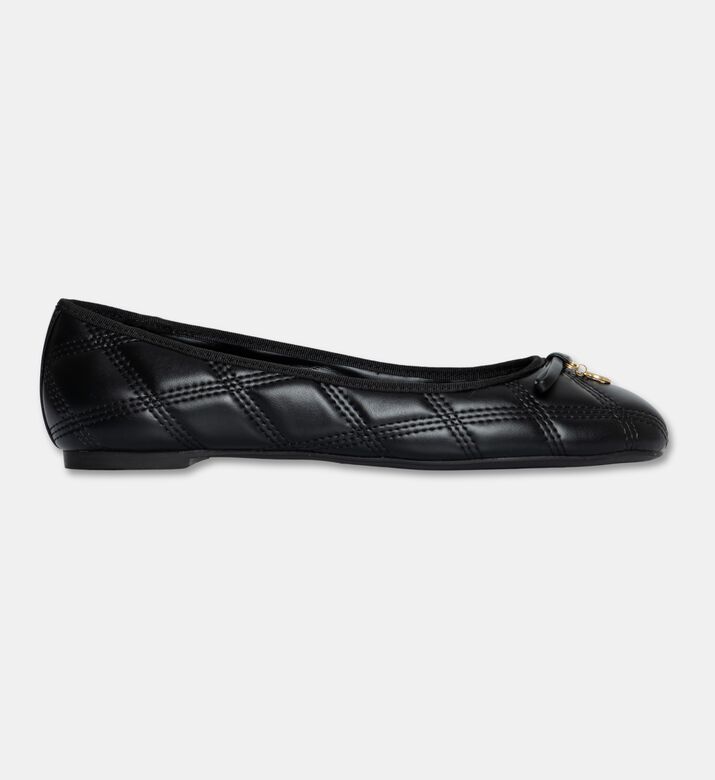 Arezzo Quilted Ballet Flats, Black, Eu-40, Packshot View
