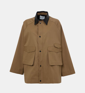 Flap Pockets Wide Sleeve Jacket