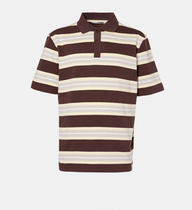 قميص بولو قصير الأكمام قطن عضوي بقصة عادية