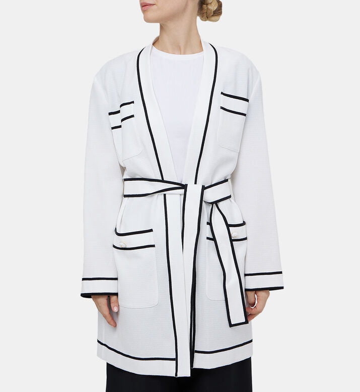 Crepe Long Straight Jacket