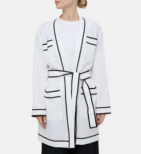 Crepe Long Straight Jacket Crepe Long Straight Jacket