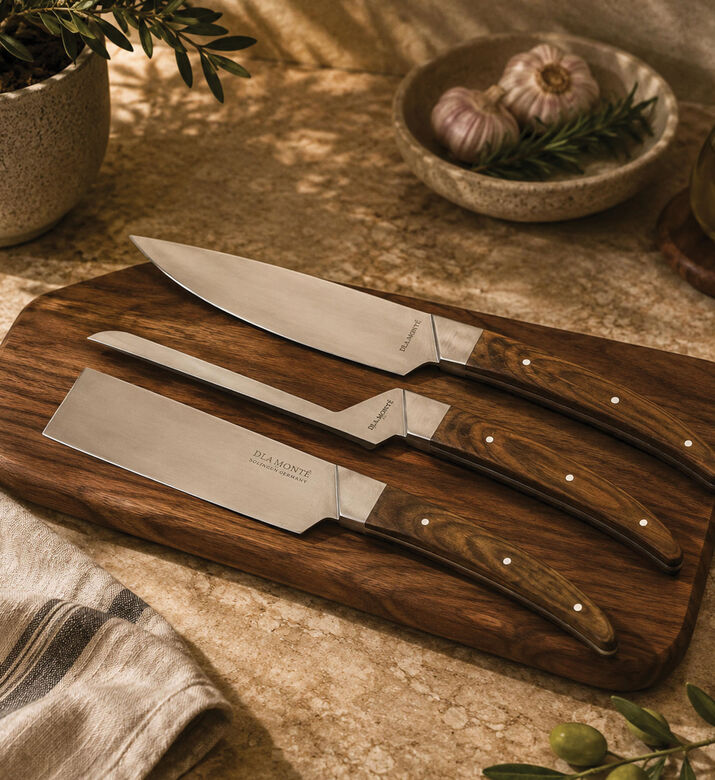 Legnoart Caseus Steel Cheese Knife Set, Camel, Packshot View