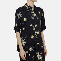 Boxy-fit Front Opening Printed Shirt
