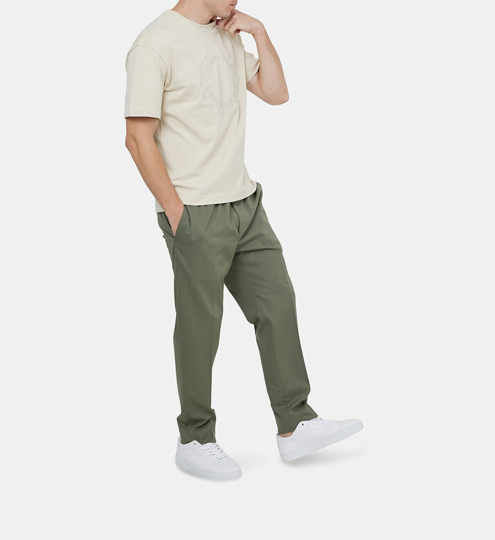 تيشيرت قطن مطرزة بشعار الماركة