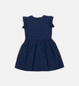 فستان واسع بتطريز أزهار