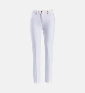 Luisa Spagnoli Bianco Tailored Trousers, White, 46, Packshot View