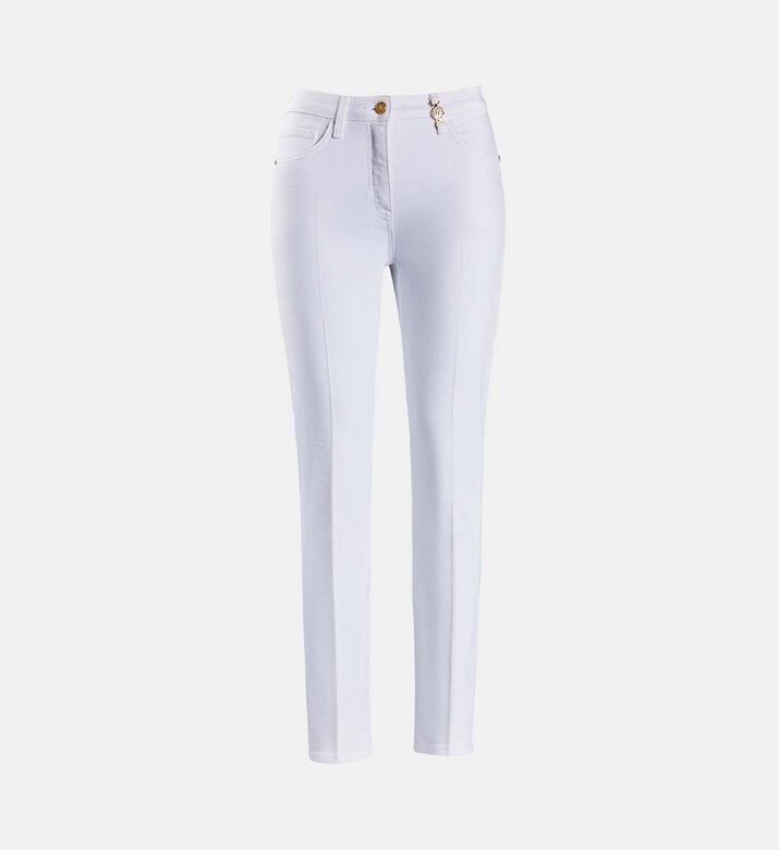 Luisa Spagnoli Bianco Tailored Trousers, White, 46, Packshot View