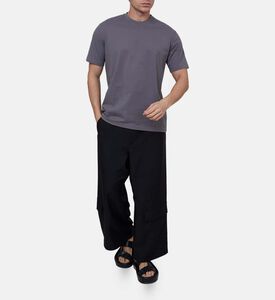 تيشيرت قطن قصير الأكمام بقصة عادية