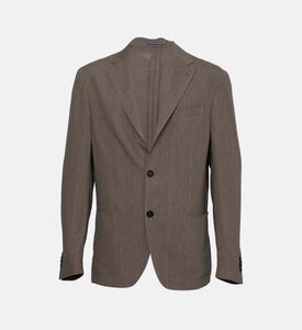 جاكيت بصف أزرار واحد بمزيج صوف