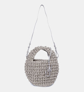 حقيبة كتف بوبكورن منسوجة