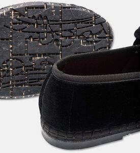 Flabelus Lyra Velvet Bow Slippers, Black, Eu-37, Packshot View