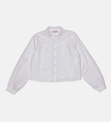 Inlay-embroidery Poplin Shirt