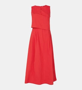 Cotton Poplin Cut-out Midi Dress Cotton Poplin Cut-out Midi Dress