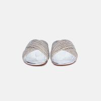 Leather Braided Crossover Strap Sandals