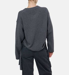 Ganni Oversized Side Tie Sweater, Model View
