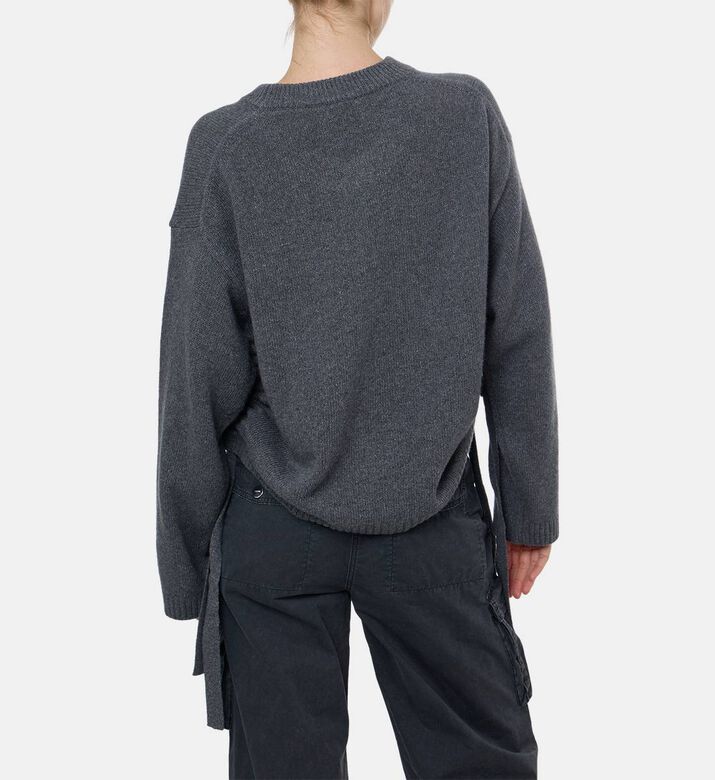 Ganni Oversized Side Tie Sweater, Model View