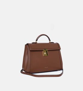 حقيبة جلد بمقبض علوي