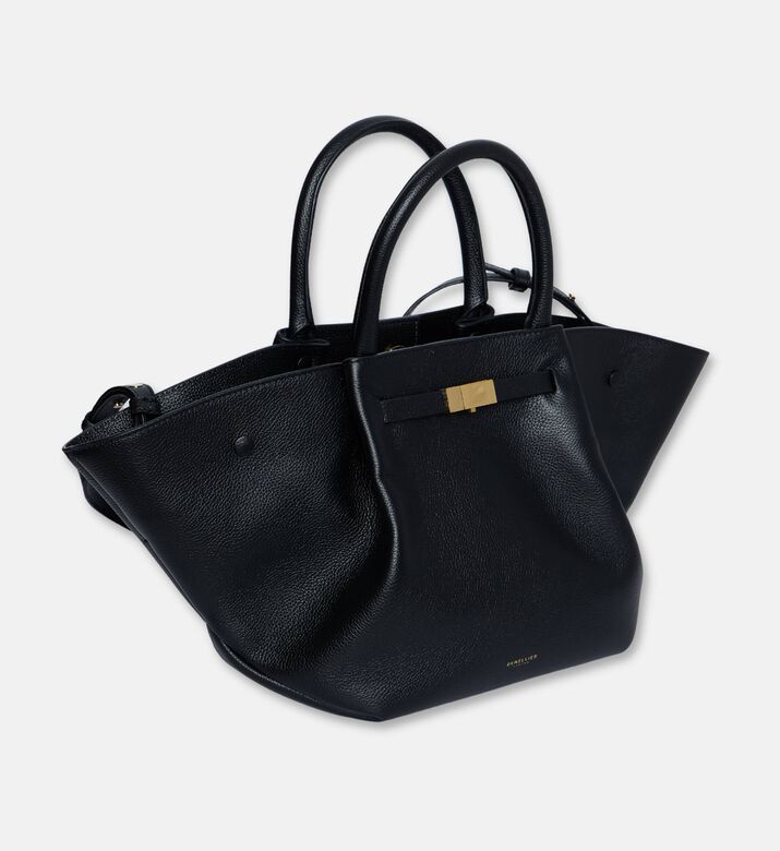 Demellier City-inspired Leather Bag, Black, Packshot View