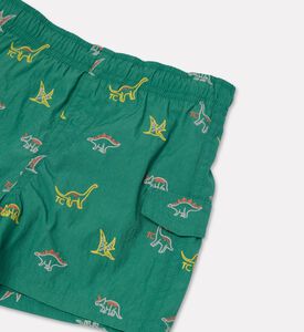 Tartine et Chocolat All-over Dinosaur-embroidery Swim Shorts, Green, 24m, Packshot View
