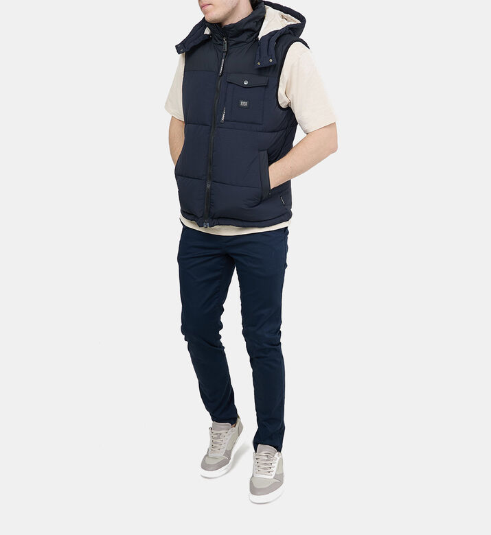 Quilted Zip-up Hooded Vest