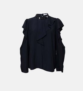 Ruffle Detail Long Sleeve Blouse Ruffle Detail Long Sleeve Blouse