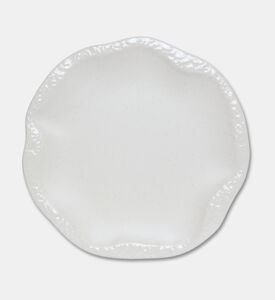 Home Deco and More Signature Ceramic Large Plate Set Of 4, White, L, Packshot View