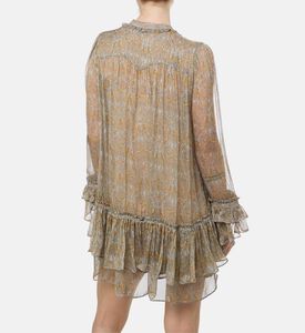 Zadig et Voltaire All-over Print Ruffle-detail Dress, Model View