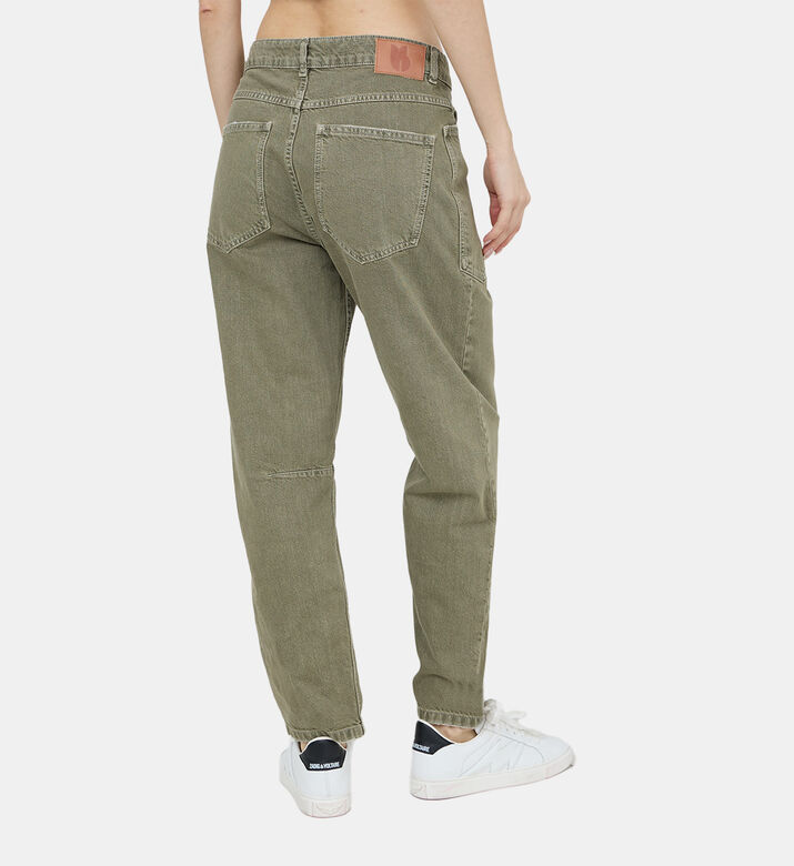 بنطال بقماش قطني تويل بجيوب خارجية