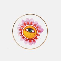 Flower Eye Gold-rimmed Plate