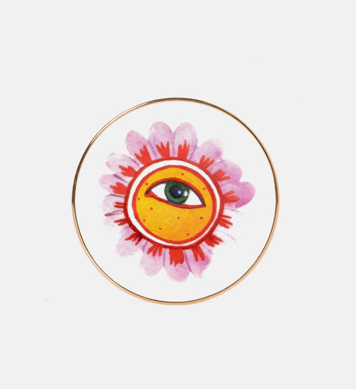Flower Eye Gold-rimmed Plate