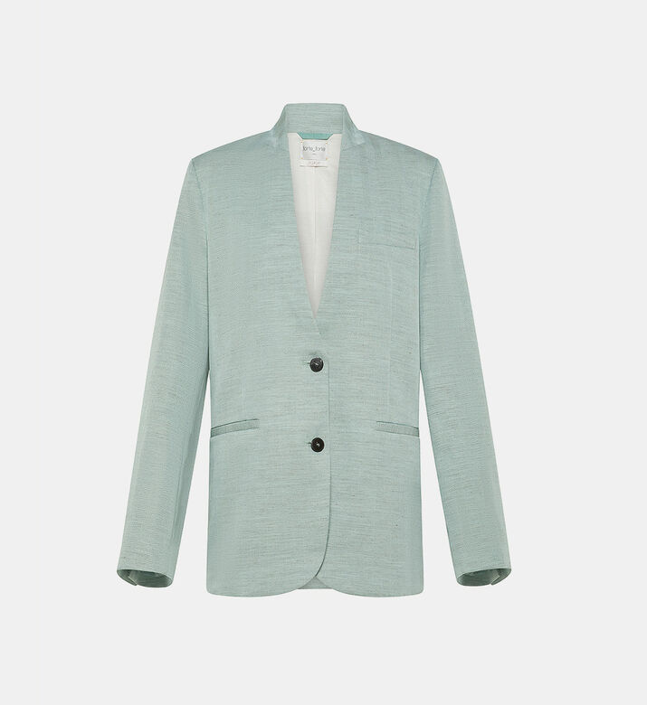 Lomg-sleeve Shawl Collar Blazer