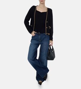 Luisa Spagnoli Floral-print Long-sleeve Top, Model View