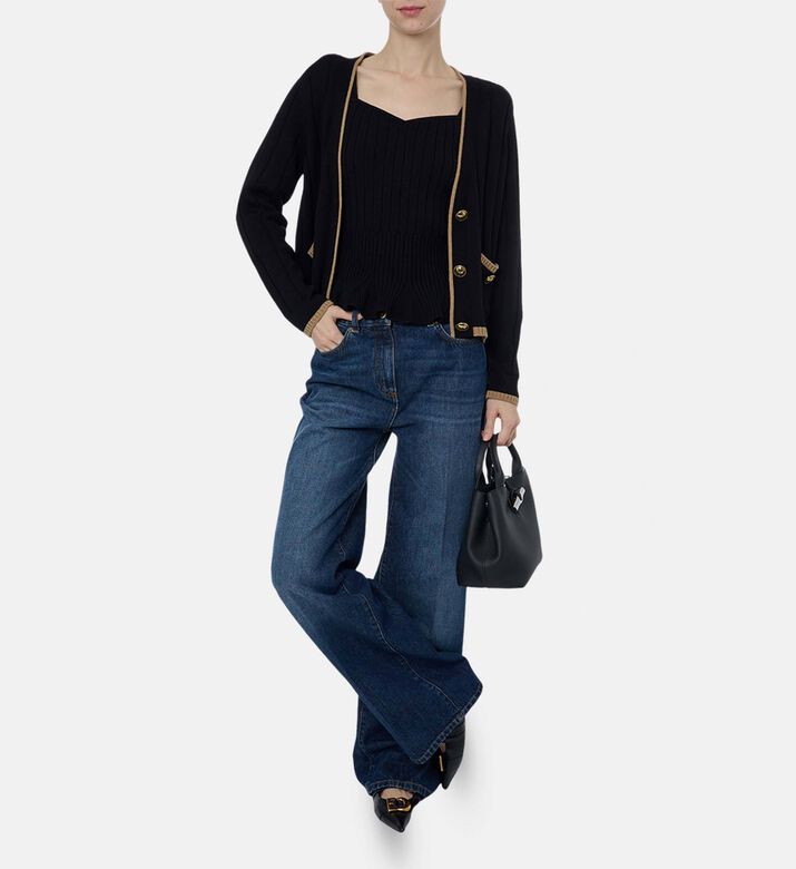 Luisa Spagnoli Floral-print Long-sleeve Top, Model View