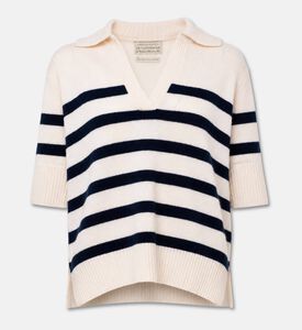 Galeries Lafayette Short-sleeve Recycled-cashmere Sweater, Packshot View
