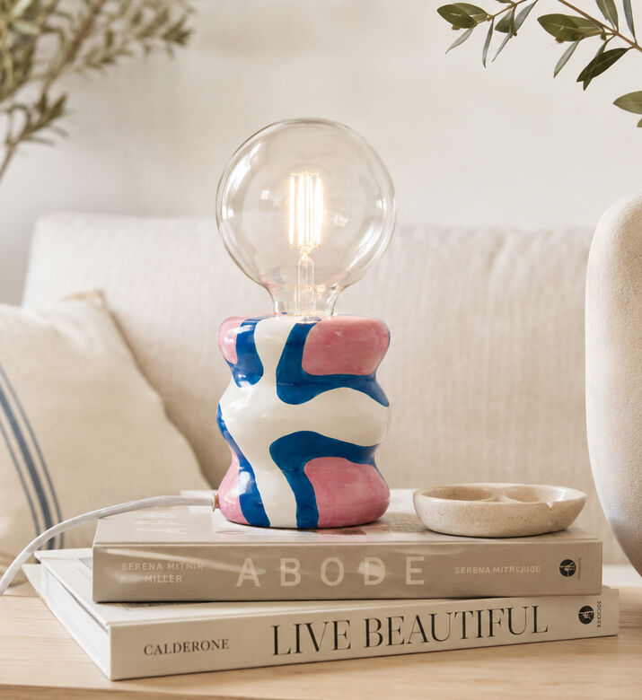 Que Rico Ceramic Sculptural Table Lamp, Packshot View