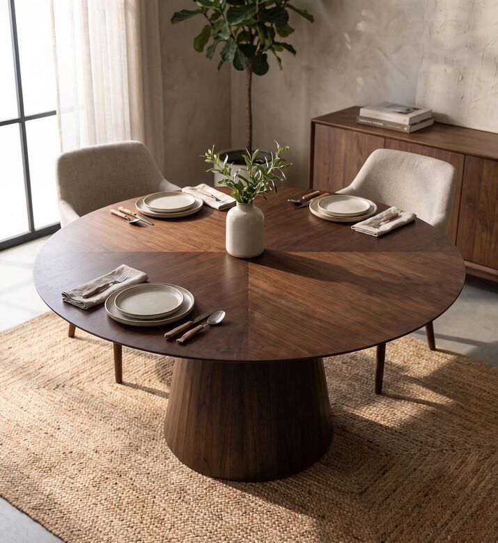 Versmissen Congo Mindi Wood Dining Table, Packshot View