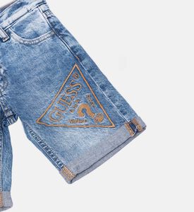 Logo-embroidery Regular-fit Denim Shorts