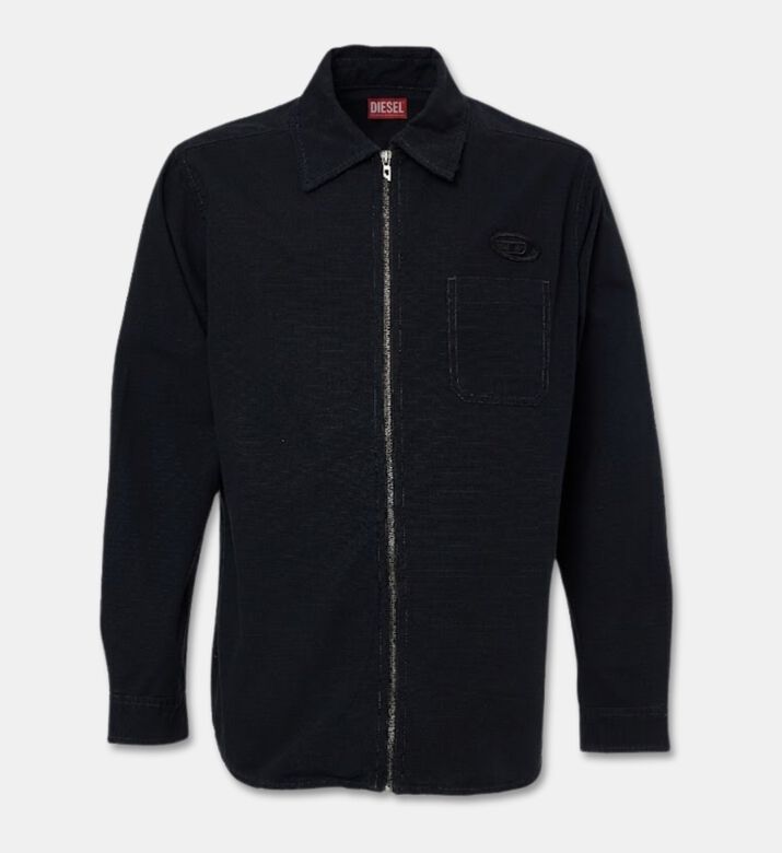 Diesel Zip-front Cotton Overshirt, Packshot View